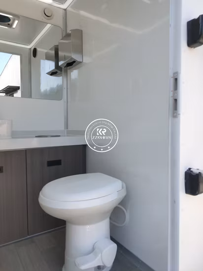 맞춤형 스테이션 조립식 하우스 휴대용 욕실 샤워실 야외 캠핑 모바일 화장실 트레일러 럭셔리 화장실 트레일러