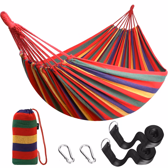 정원 나무 결박 면 안락한 직물 거는 휴대용 튼튼한 해먹